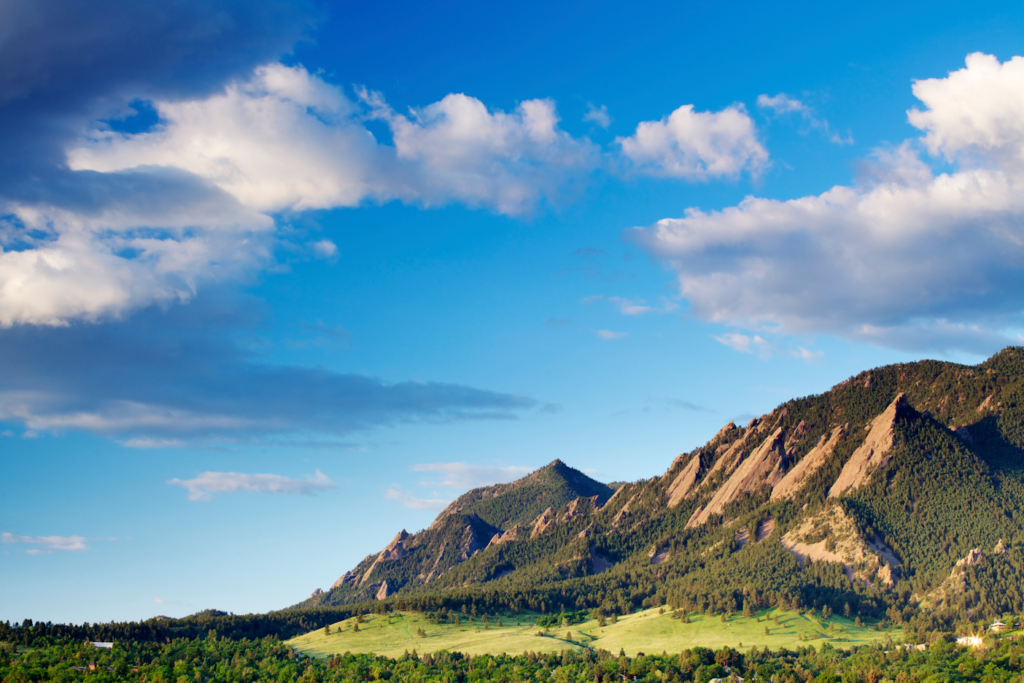 Flatirons Mountains in Boulder, Colorado